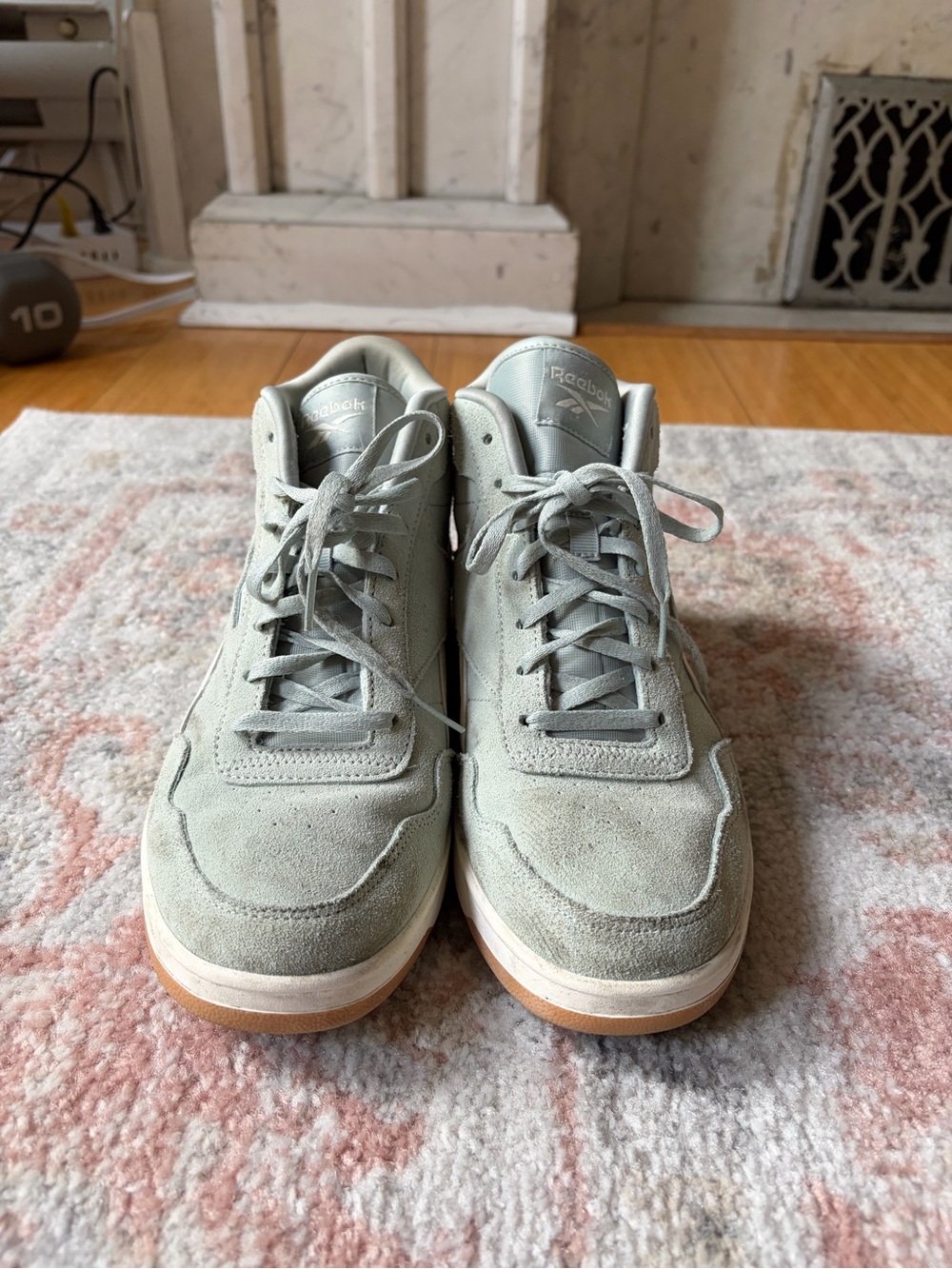 Reebok Women’s High-Top Suede Sneakers in Sage Green